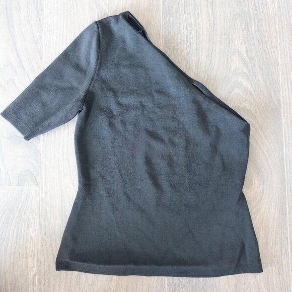 NWOT COS One Shoulder Heavyweight Knit Top Asymmetric Sweater Top, Size S - Picture 3 of 6